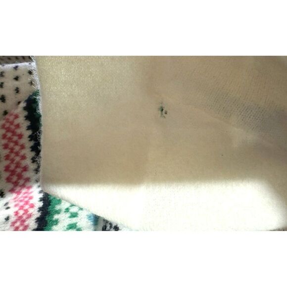 Talbots Breton Fair Isle Nordic Open Front Cardigan Sweater Sz S Small Flaw NEW - Picture 6 of 9